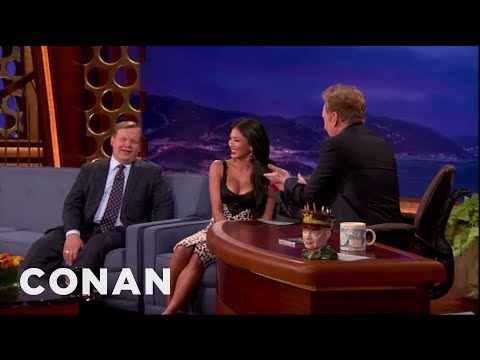 Nicole Scherzinger Busts Conan For Staring At Her Boobs | CONAN on TBS
