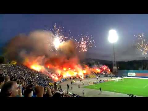 Incredible pyro show by Levski fans in Bulgaria 2013