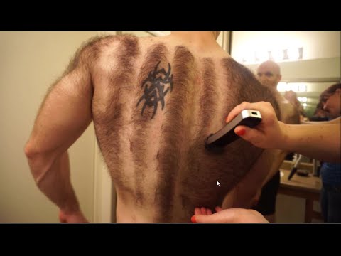Hairiest man shaves his entire chest and back for bodybuilding!