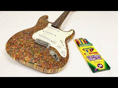 I Built a Guitar Out of 1200 Colored Pencils