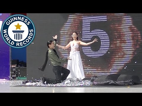 Most Costume Changes In One Minute - Guinness World Records